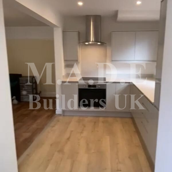 Timber Frame Extension to Create Open Plan Utility Kitchen and dining room