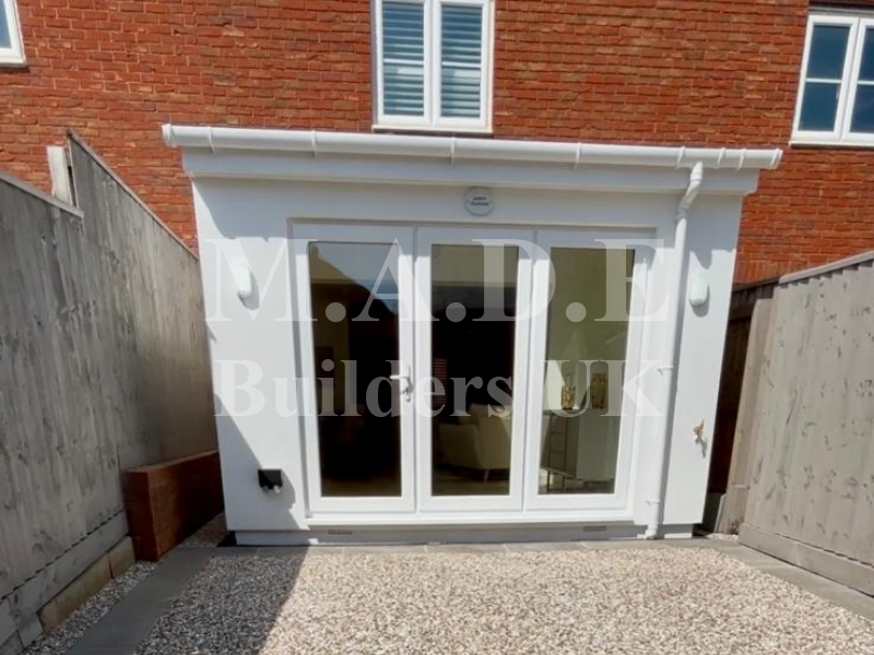 Timber frame extension with bi fold doors   after | M A D E Builders UK