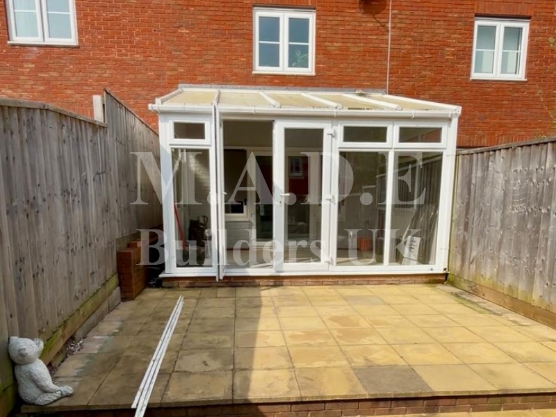 Timber frame extension with bi fold doors   before | M A D E Builders UK